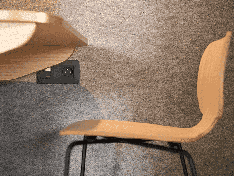 Tablette et tabouret Island Solo cabine individuelle