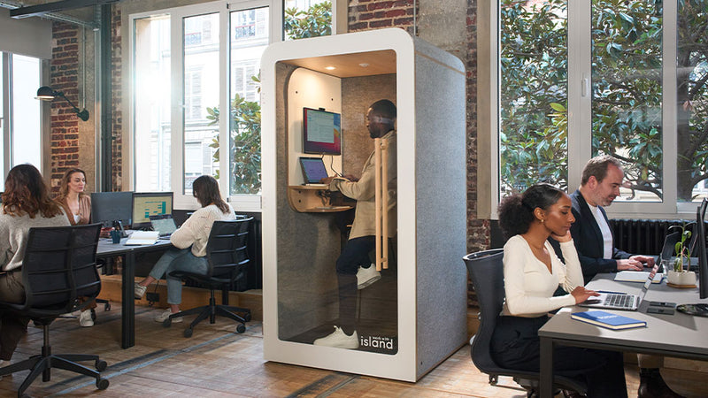 Island Solo cabine individuelle en open space avec équipement visio