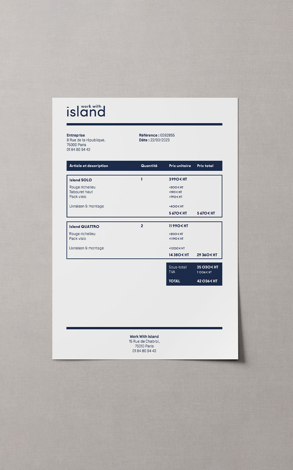 Work With Island - Recevoir un devis